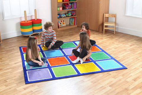 Rainbow™ Square Placement Carpet 2x2m, Learning SPACE