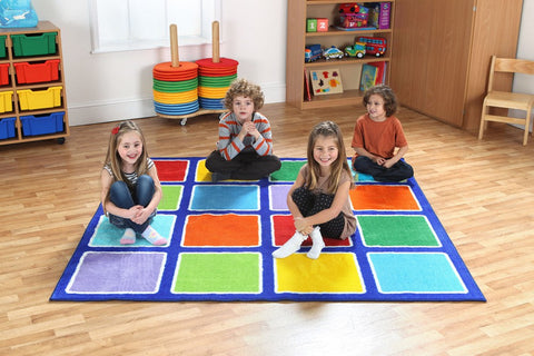 Rainbow™ Square Placement Carpet 2x2m, Learning SPACE