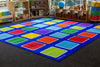Rainbow™ Squares Large Placement 3x3m Carpet, Learning SPACE