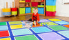 Rainbow™ Squares Large Placement 3x3m Carpet, Learning SPACE