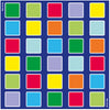 Rainbow™ Squares Large Placement 3x3m Carpet, Learning SPACE