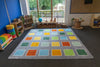 Rainforest Squares Placement 3x3m Carpet, Learning SPACE