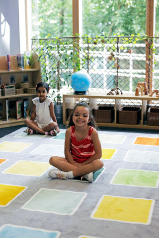 Rainforest Squares Placement 3x3m Carpet, Learning SPACE