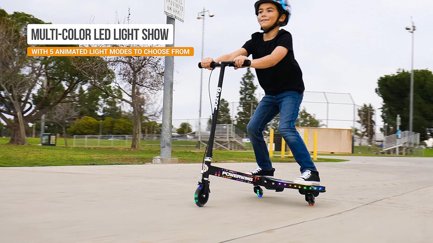 Powerwing Razor PowerWing Lightshow - LED Caster Scooter (Age 6+)