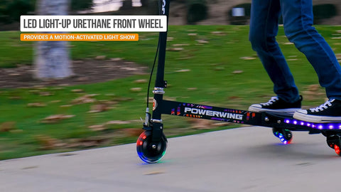 Razor PowerWing Lightshow 3-Wheeled Scooter, Learning SPACE