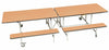 Rectangular Mobile Folding Bench Unit- Age Range 11+, Beech Learning SPACE