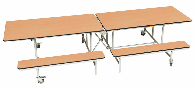 Rectangular Mobile Folding Bench Unit- Age Range 11+, Beech Learning SPACE