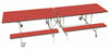 Rectangular Mobile Folding Bench Unit- Age Range 11+, Red Learning SPACE