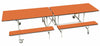 Rectangular Mobile Folding Bench Unit- Age Range 11+, Orange Learning SPACE