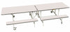 Rectangular Mobile Folding Bench Unit- Age Range 11+, White Learning SPACE