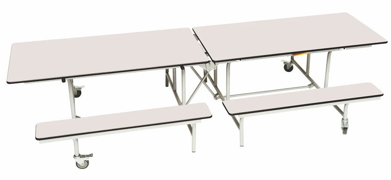 Rectangular Mobile Folding Bench Unit- Age Range 11+, White Learning SPACE