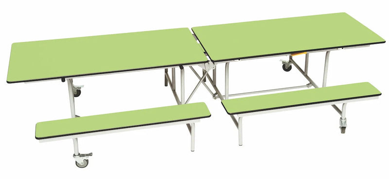 Rectangular Mobile Folding Bench Unit- Age Range 5-11, Lime Learning SPACE