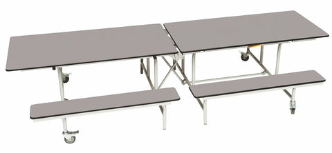 Rectangular Mobile Folding Bench Unit- Age Range 5-11, Grey Fleck Learning SPACE