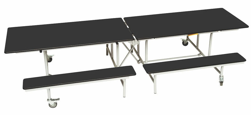 Rectangular Mobile Folding Bench Unit- Age Range 5-11, Black Learning SPACE