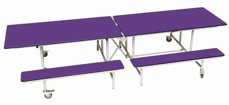 Rectangular Mobile Folding Bench Unit- Age Range 5-11, Purple Learning SPACE