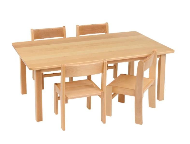 Rectangular Solid Beech Table L960 X W690 X 530Mm, Learning SPACE