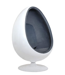 Retro Egg Pod Chair-Bean Bags & Cushions,Meltdown Management,Movement Chairs & Accessories,Nurture Room,Playlearn,pod,Reading Area,Seating,Sensory Avoidance,Stock,Wellbeing Furniture-Grey-EGGCHR-GY-Learning SPACE