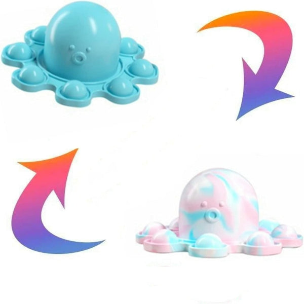 Reversible Popping Octopus-Calming & Anxiety,Calming and Relaxation,Cause & Effect Toys,Fidget,Games & Toys,Helps With,Push Popper,Stocking Stuffers,Toys for Anxiety-Learning SPACE