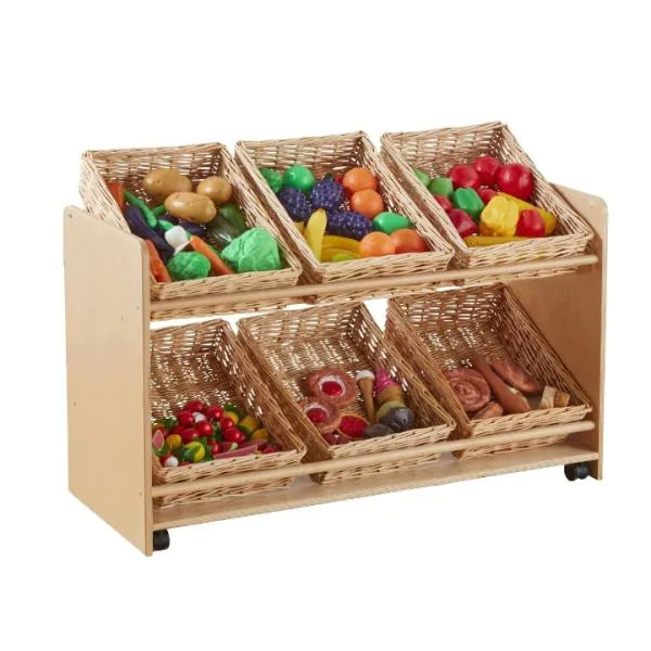 Rookie Range Open Mobile Basket Shelf (With Baskets), Learning SPACE