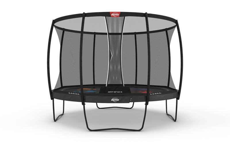 Round BERG Elite Trampoline With Safety Net - Public Use Approved, 14ft + Levels + Safety Net Deluxe XL Learning SPACE