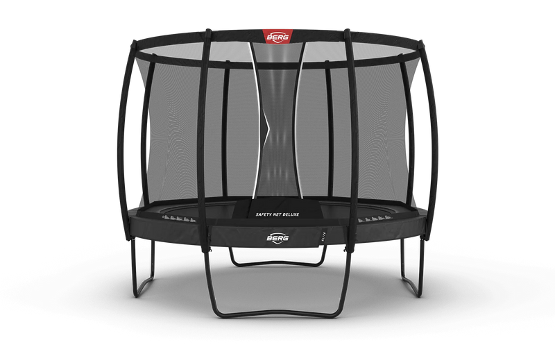 Round BERG Elite Trampoline With Safety Net - Public Use Approved, 11ft + Safety Net Deluxe Learning SPACE