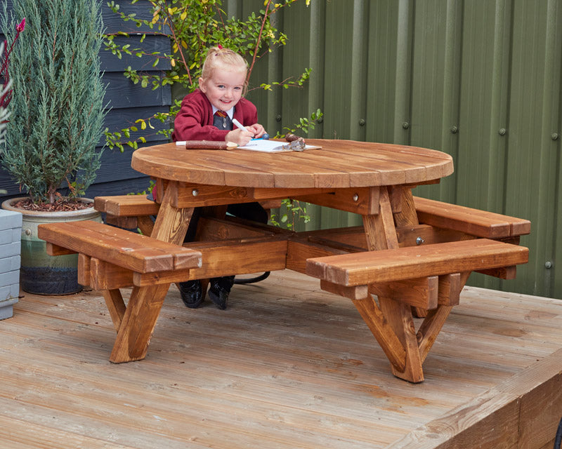 Round Picnic Bench For 8, Learning SPACE