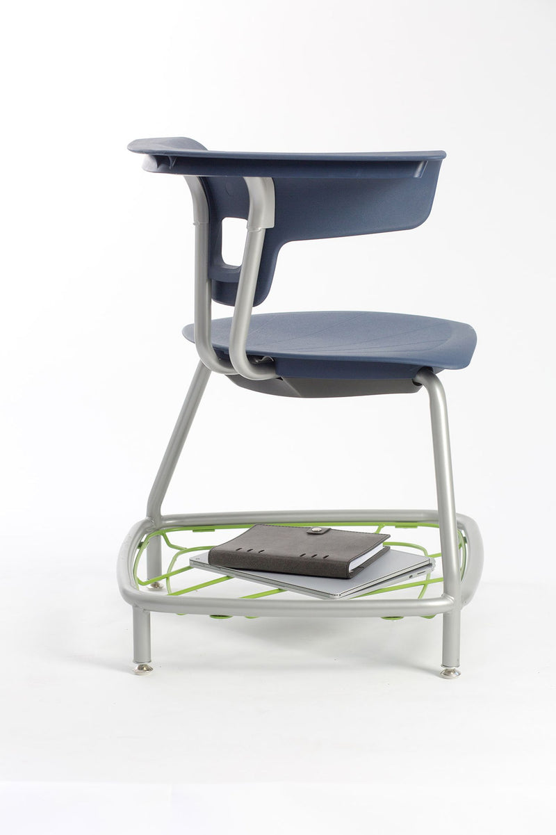 Ruckus Stack Chair With Storage Rack (Ages 8-11), Nordic Seat Matching Powdercoat Learning SPACE