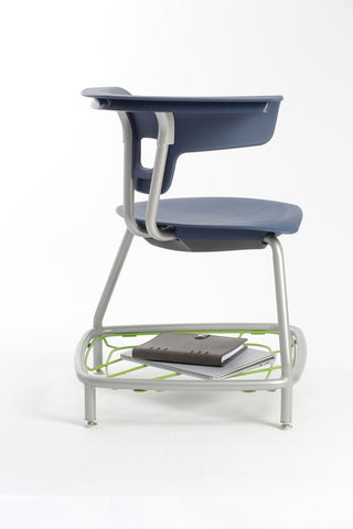 Ruckus Stack Chair With Storage Rack (Ages 8-11), Nordic Seat Matching Powdercoat Learning SPACE