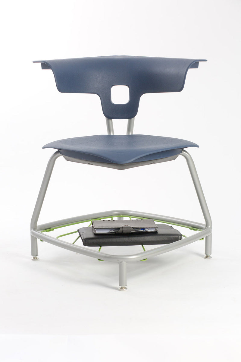 Ruckus Stack Chair With Storage Rack (Ages 8-11), Nordic Chrome Learning SPACE