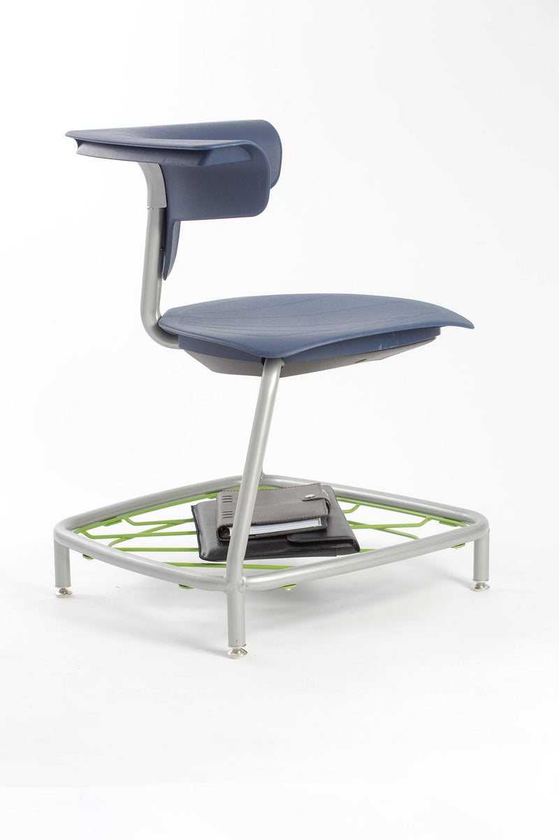 Ruckus Stack Chair With Storage Rack (Ages 8-11), Nordic Espresso Metallic Learning SPACE