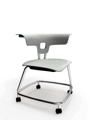 Ruckus Stack Chair Without Storage Rack (Ages 8-11), Cool Grey Chrome Learning SPACE