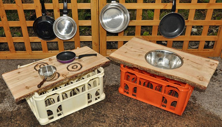 Rustic Outdoor Kitchen Crate Tops - Sink and Hob Set, Learning SPACE