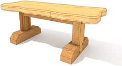 Rustic Wood Bench Seating-Children's Wooden Seating,Forest School & Outdoor Garden Equipment,Nature Learning Environment,Outdoor Seating,Seating,Stock-Learning SPACE