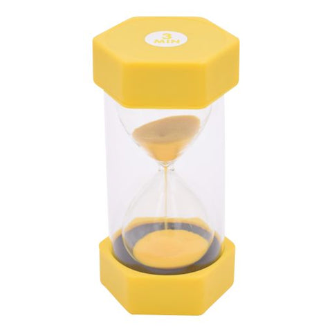 Medium Sand Timer - 3 Minutes (Yellow)-AllSensory,Calming & Anxiety,Classroom Resources,Discontinued,EA Tender,Educational Classroom Materials,Educational Play,Maths,Playlearn,Primary Maths,PSHE,Sand Timers & Timers,Schedules & Routines,Sensory Seeking,Stock,Transitions and Routines,Visual Sensory Toys-Learning SPACE