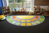 Safari Large Semi Circle Placement 4x2m Carpet, Learning SPACE