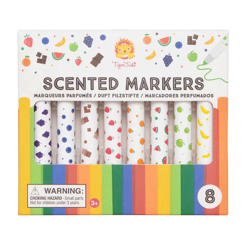 Scented Marker Pens-Bigjigs Toys,Drawing & Easels,SCOTEXCEL,Sensory Smells,Stationery,Tiger Tribe-Learning SPACE