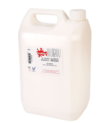 Scola Artmix Paint 5 Litre, White Learning SPACE