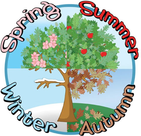 Seasons Tree Circle Outdoor Sign-Additional Need,Autumn,Calmer Classrooms,Classroom Displays,Dropship,Forest School & Outdoor Garden Equipment,Helps With,Inspirational Playgrounds,Playground Wall Art & Signs,PSHE,Seasons,Social Emotional Learning,Social Stories & Games & Social Skills,Spring,Stock,Summer,Winter-Learning SPACE