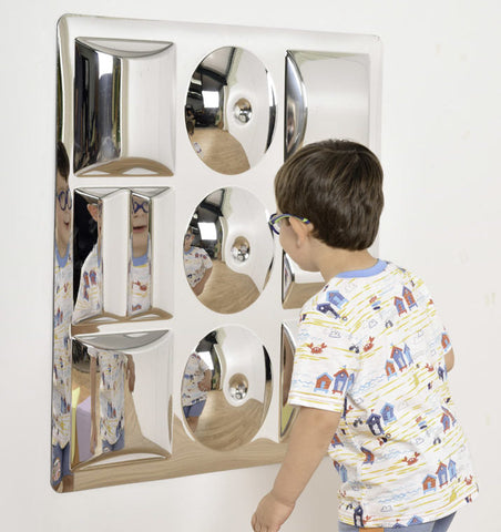 Sensory Mirror - Giant - 800mm-AllSensory,Dropship,Early Years Sensory Play,Outdoor Mirrors,Playground Equipment,Playground Wall Art & Signs,Sensory Garden,Sensory Mirrors,Stock-Learning SPACE