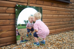 Sensory Mirror - Giant Single Dome - 780Mm-AllSensory,Dropship,Early Years Sensory Play,Nursery,Outdoor Mirrors,Sensory Garden,Sensory Mirrors,Stock,TickiT-Learning SPACE