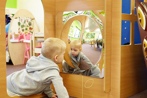 Sensory Mirror - With Single Dome - Large - 490Mm-AllSensory,Baby Sensory Toys,Early Years Sensory Play,Nursery,Outdoor Mirrors,Sensory Garden,Sensory Mirrors,Stock,TickiT-Learning SPACE