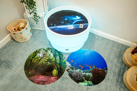 Sensory Mood Discovery Table + Space Discovery Play Mat, Learning SPACE