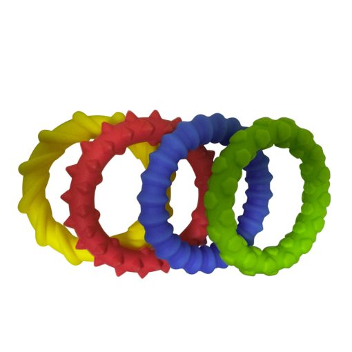 Sensory Textured Fidget Rings - 4 Pack of Tactile Fun, Learning SPACE