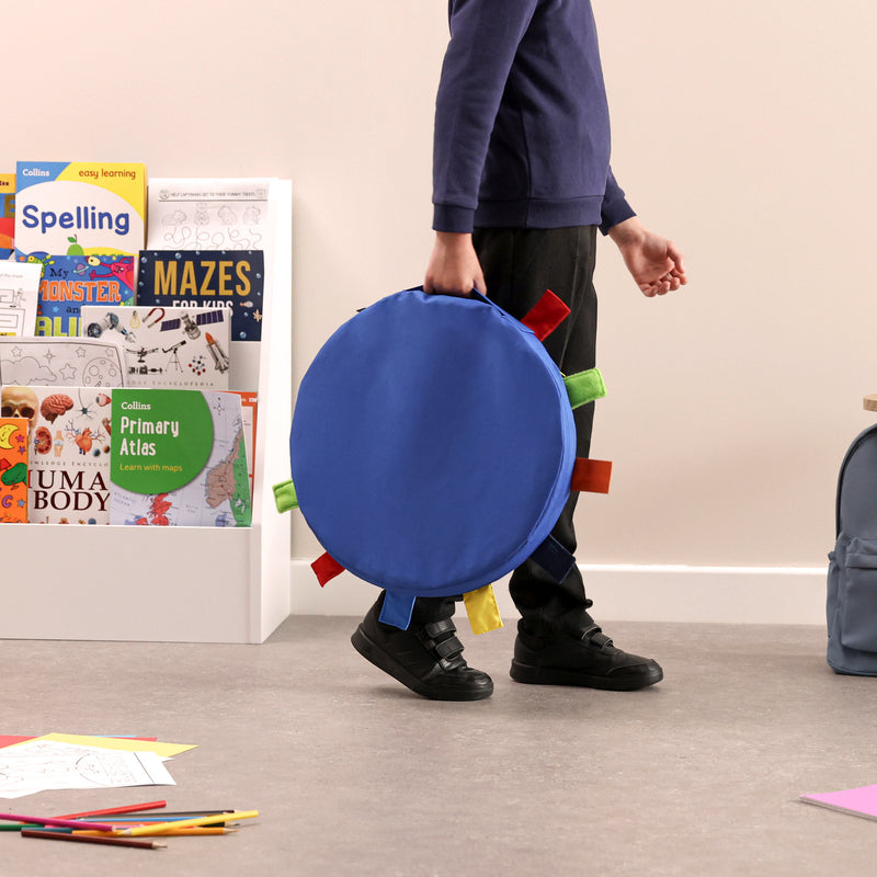 Sensory Touch Tag Carry Cushion 6 Pack, Learning SPACE