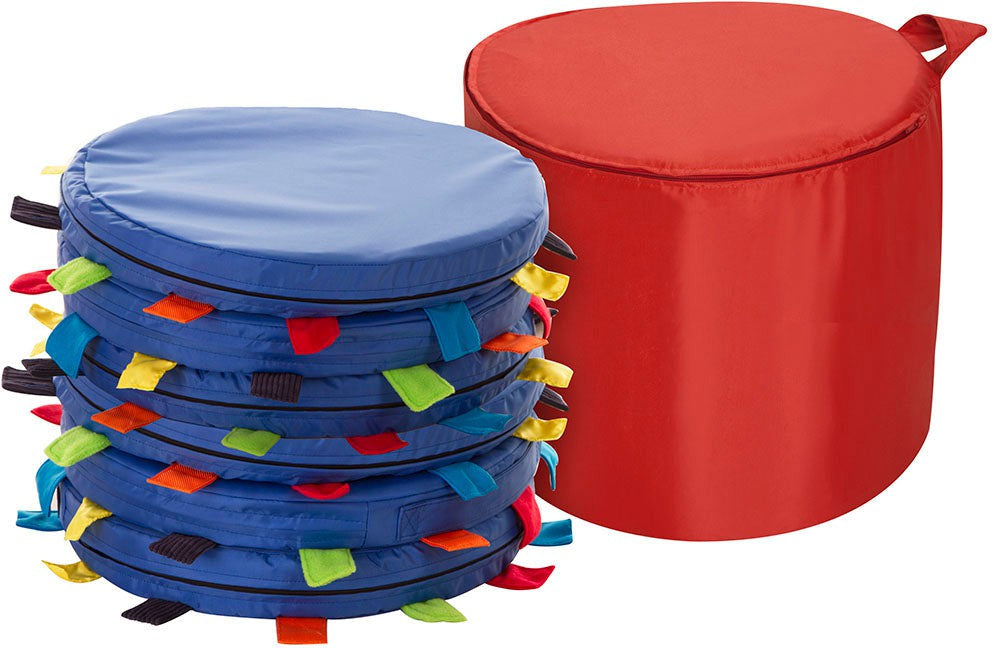 Sensory Touch Tag Carry Cushion 6 Pack, Learning SPACE