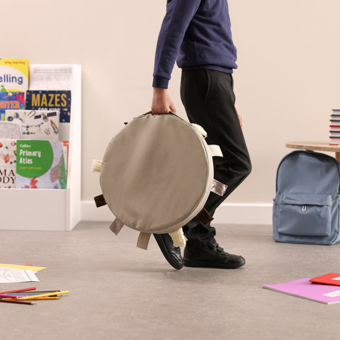 Sensory Touch Tag Carry Cushion - Single-Bean Bags & Cushions,Cushions,Eden Learning Spaces,Fidget,Nurture Room,Stock,Tactile Toys & Books,Wellbeing Furniture-Learning SPACE