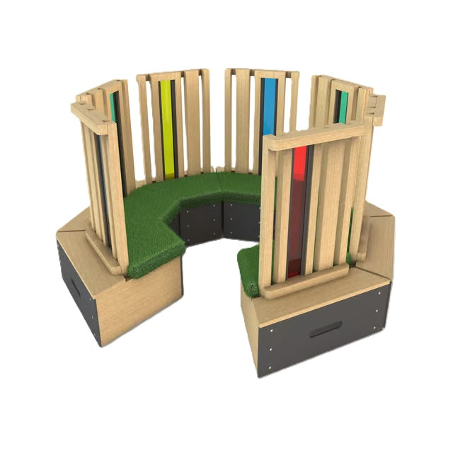 Sensory Seating Circle-Children's Wooden Seating,Modular Seating,Outdoor Classroom,Outdoor Furniture,Outdoor Play,Outdoor Seating,Seating-Learning SPACE