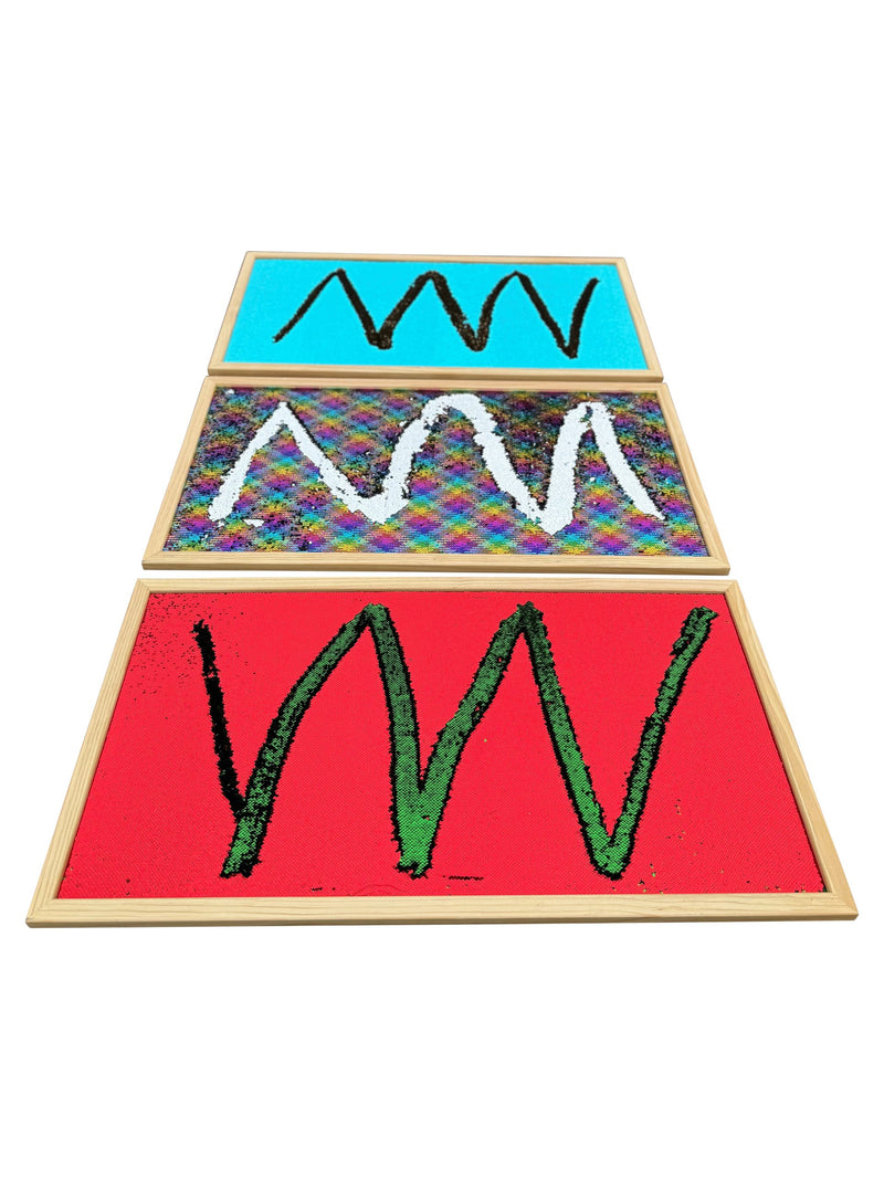 Sequin Wall Boards - Set of 3, Learning SPACE