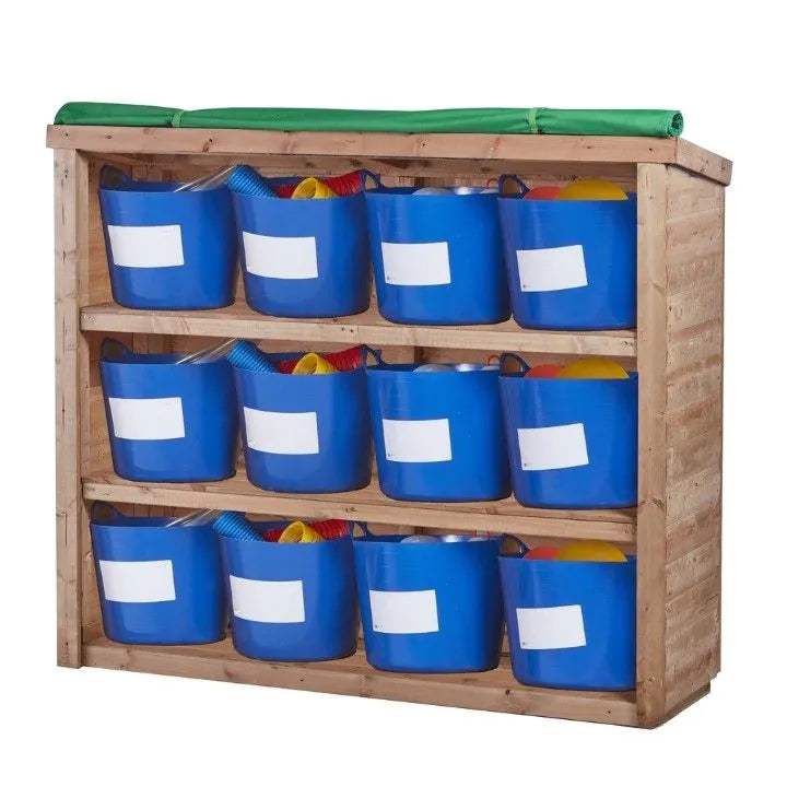 Set of 2 OutDoor Coverup Shelving Unit For Medium Tubs, Learning SPACE