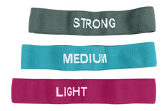 Set of 3 Loop Resistance Bands, Exercise Learning SPACE